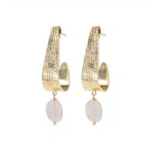 Amazing Rose Quartz Earrings GP