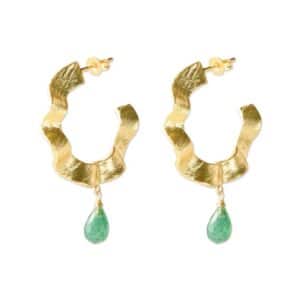 Ambitious Aventurine Earrings GP