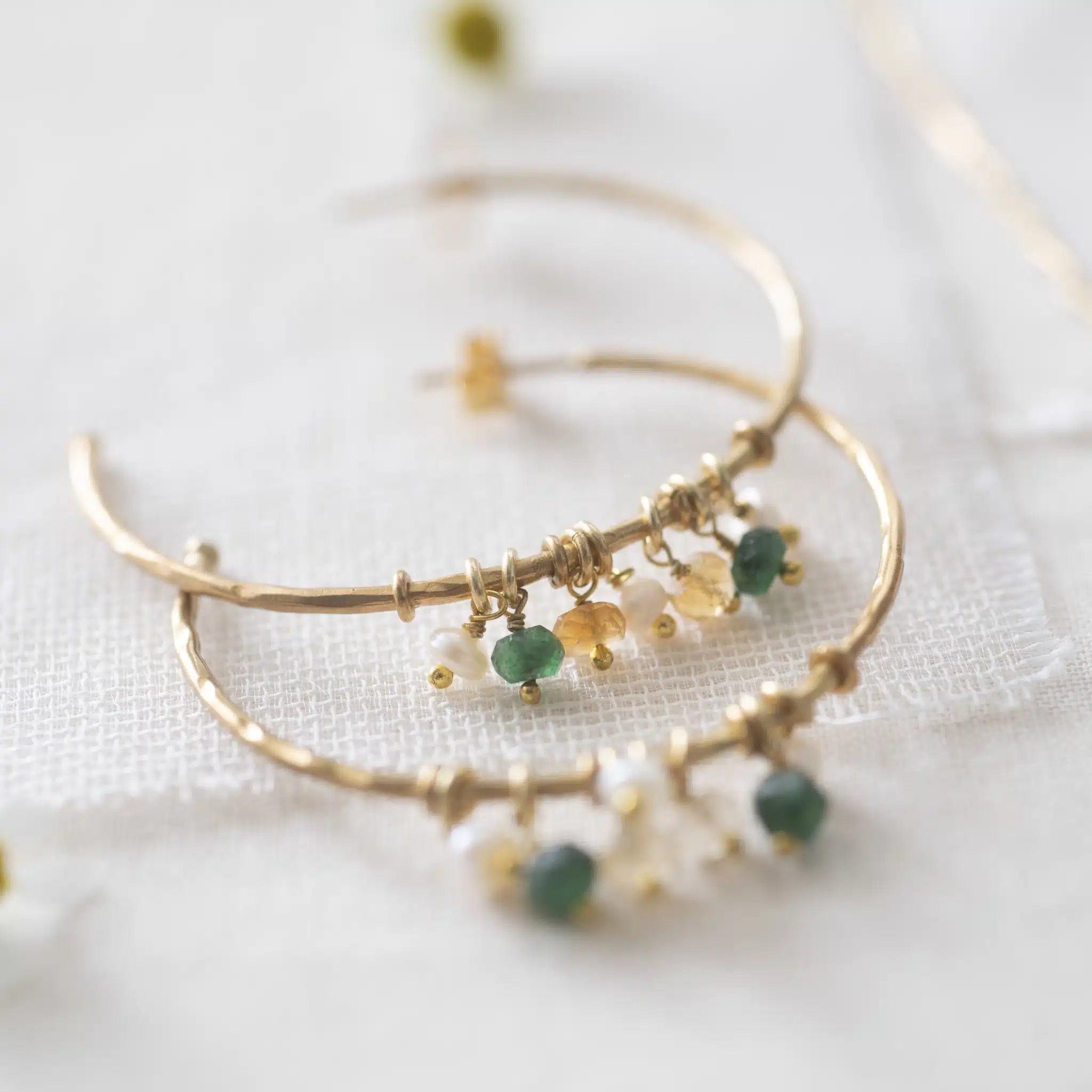 Aurora Aventurine Citrine GP Earrings