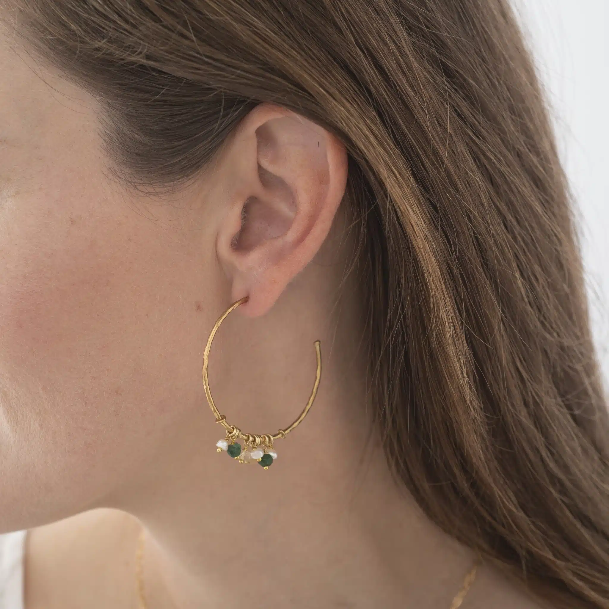 Aurora Aventurine Citrine GP Earrings