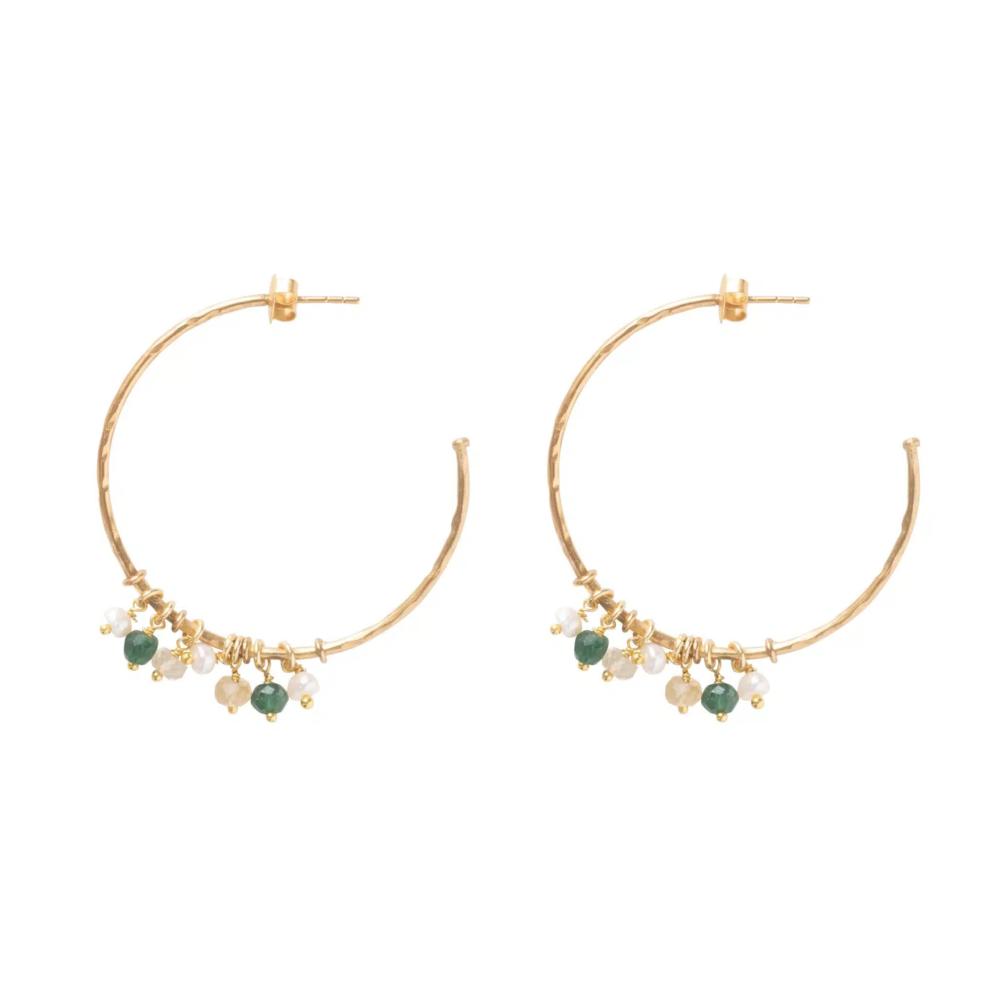 Aurora Aventurine Citrine GP Earrings