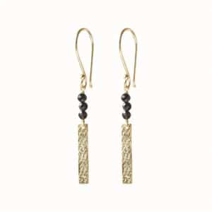 Bar Black Onyx Earrings GP