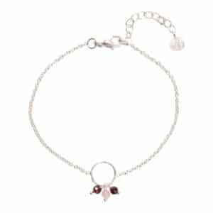 Careful Garnet Rose Quartz Bracelet SP
