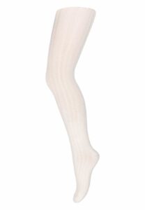 Cotton rib tights - Ecru 60