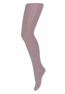 Cotton rib tights - Lilac Shadow 90