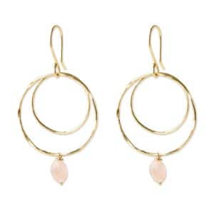 Enjoyable Rose Quartz Earrings GP