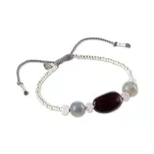 Excited Garnet Labradorite Rose Quartz Bracelet SC