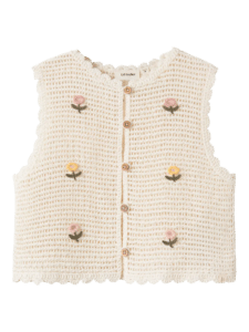 Flora Knit Vest - Coconut Milk