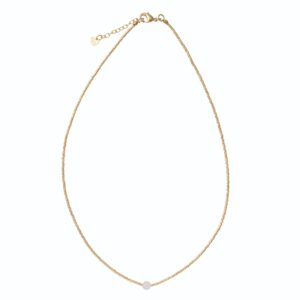 Flora Rose Quartz Gold Necklace