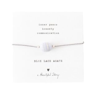 Gemstone Card Blue Lace Agate SC Bracelet