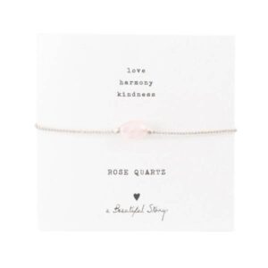 Gemstone Card Rose Quartz SC Bracelet