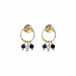 Genuine Black Onyx Labradorite Earrings GP