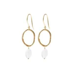 Graceful Moonstone GP Earrings