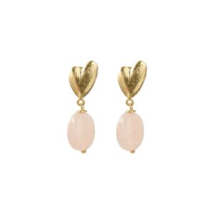 Heavenly Rose Quartz Earrings GP