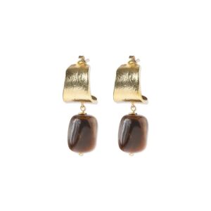 Honest Tiger Eye Earrings GP