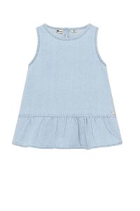 Light Weight Denim Singlet - Light Denim Blue