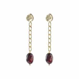 Meditation Garnet Earrings GP
