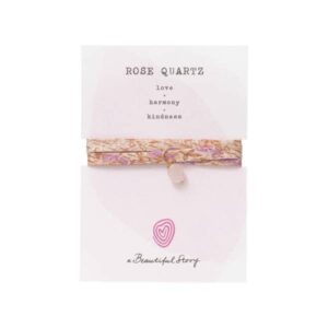 Sari wrap Bracelet Rose Quartz