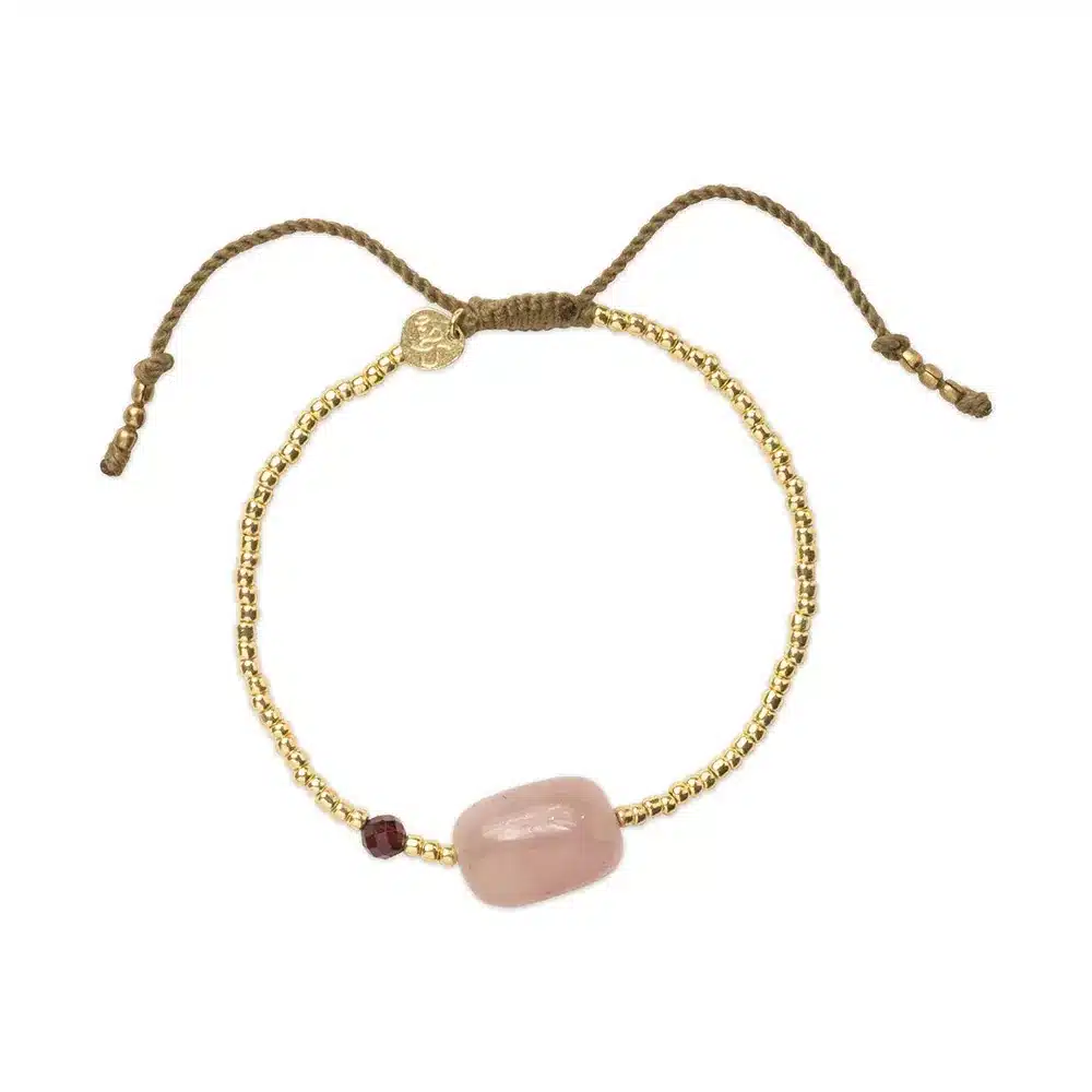 Surprise 126 Rose Quartz Garnet Bracelet GC