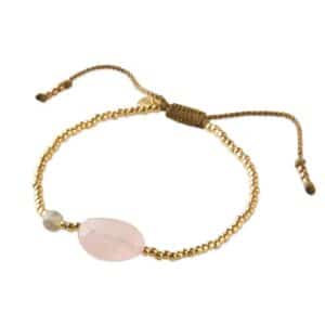 Surprise Rose Quartz Labradorite Bracelet GC