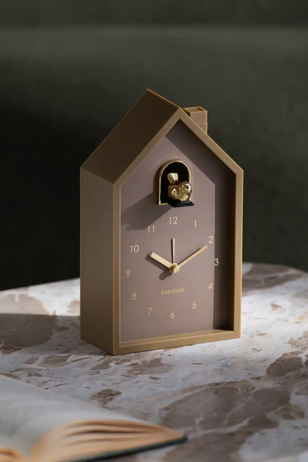 Alarm Clock Modern Cuckoo Oro - Mocha Brown