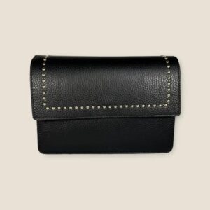 Alex Studs Bag - Black Leather