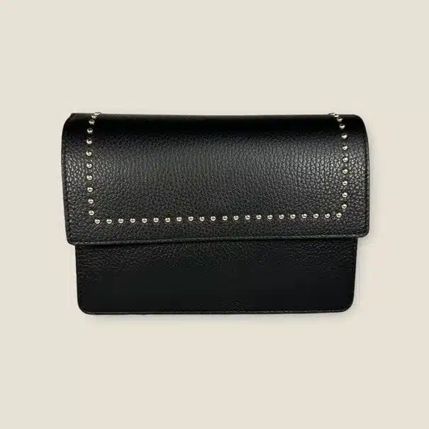 Alex Studs Bag - Black Leather