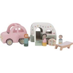 Auto met caravan