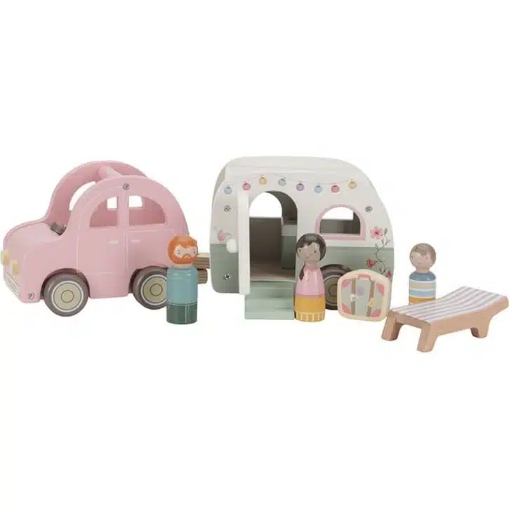 Auto met caravan