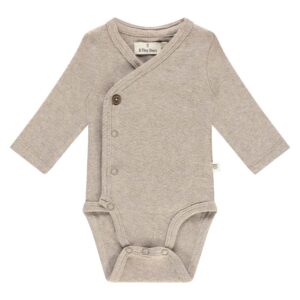 Baby Romper Long Sleeve - Oatmeal Melange