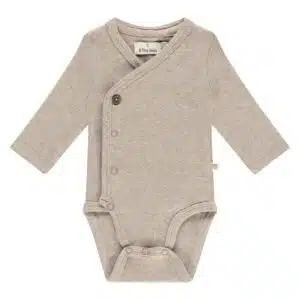 Baby Romper Long Sleeve - Oatmeal Melange