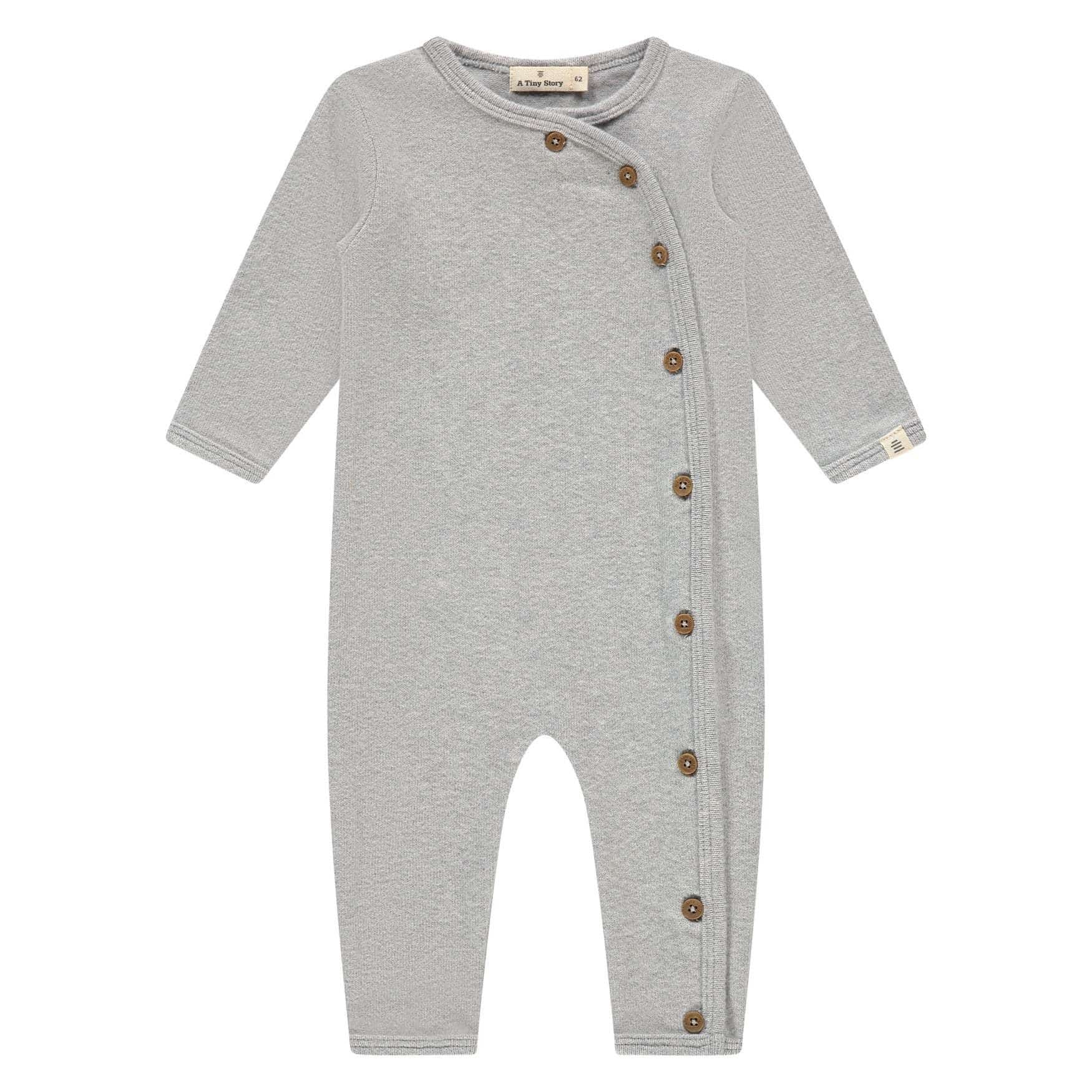 Baby suit long sleeve - Light Grey Melange