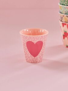 Beker - Hart/bloem print