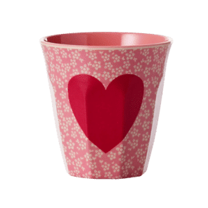 Beker - Hart/bloem print