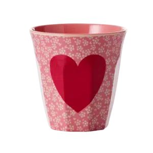 Beker - Hart/bloem print