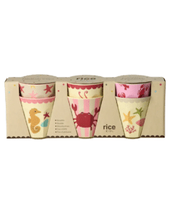 Beker - Koraal - Ocean - Set van 6