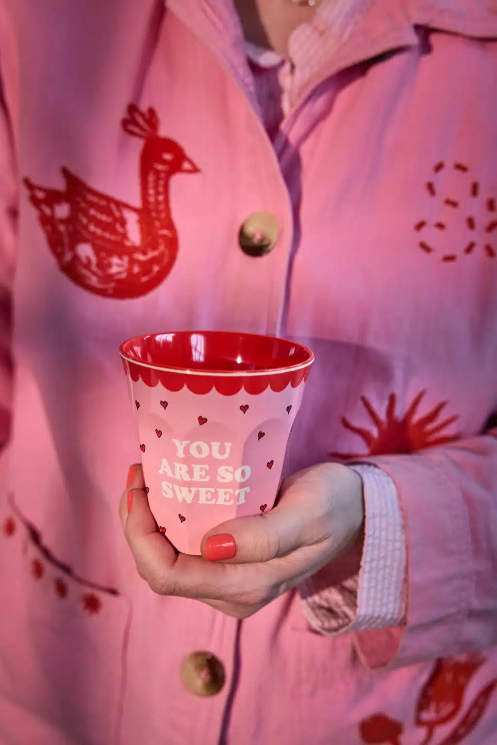 Beker - Snoopy print pink