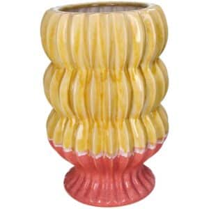 Bloempot - Roze/Geel