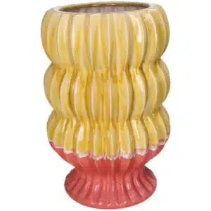 Bloempot - Roze/Geel