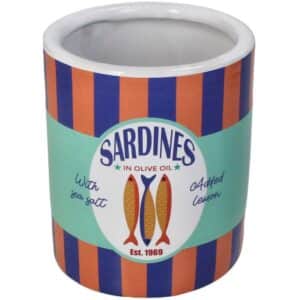 Bloempot Sardines - Blauw/Oranje