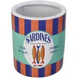 Bloempot Sardines - Blauw/Oranje