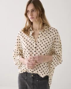 Blouse Blury dots - Ivory