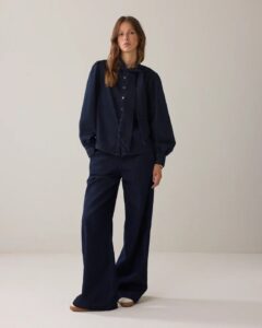Blouse Cotton lurex denim – Nightbluedenim