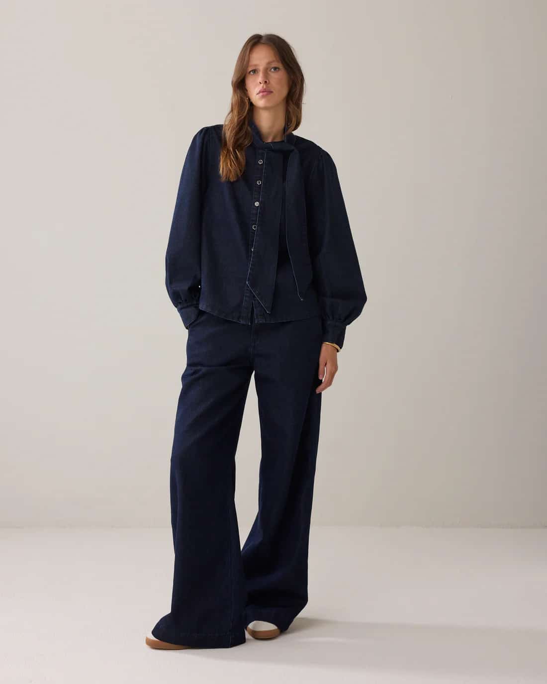 Blouse Cotton lurex denim – Nightbluedenim