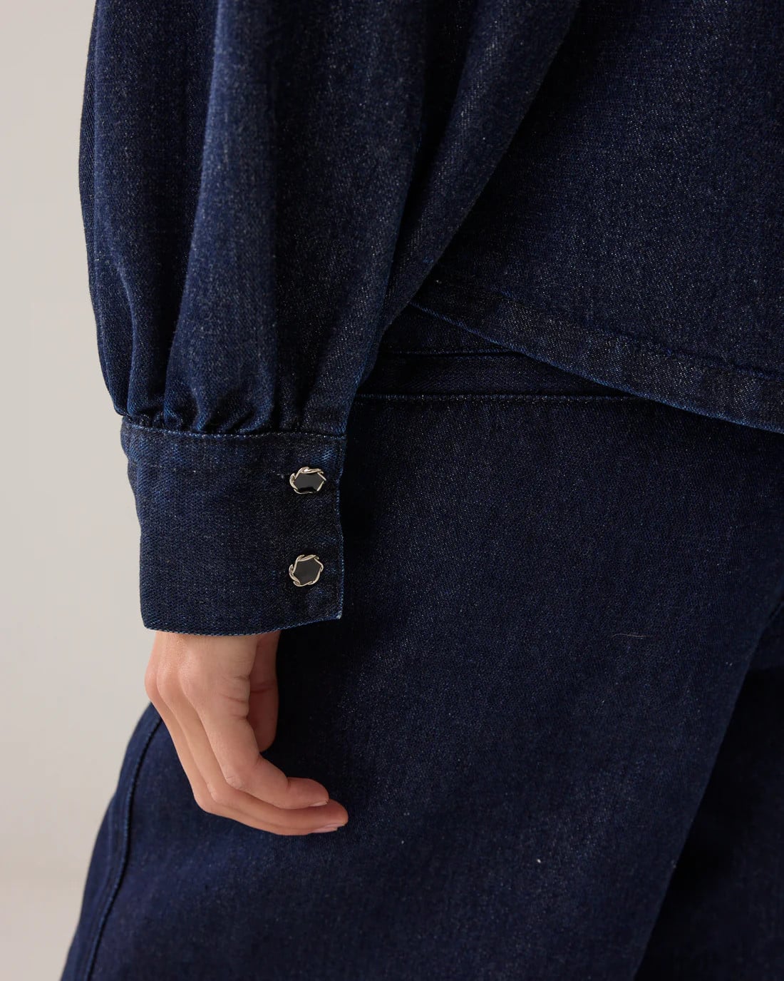 Blouse Cotton lurex denim – Nightbluedenim