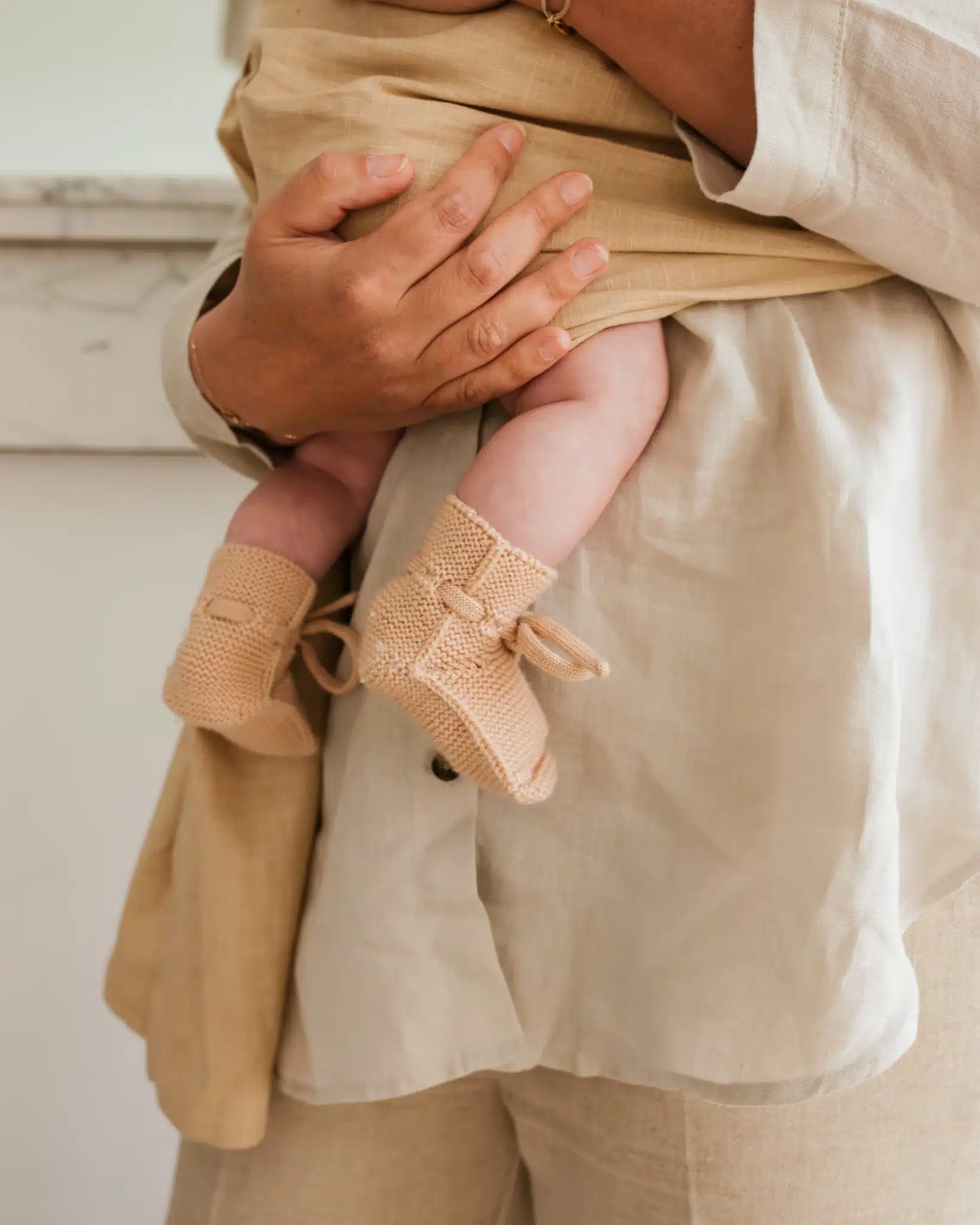Booties - 0-9 mnd - Apricot