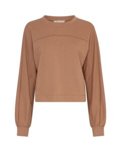 Briena Slit Sweatshirt - Toasted Coconut Brown