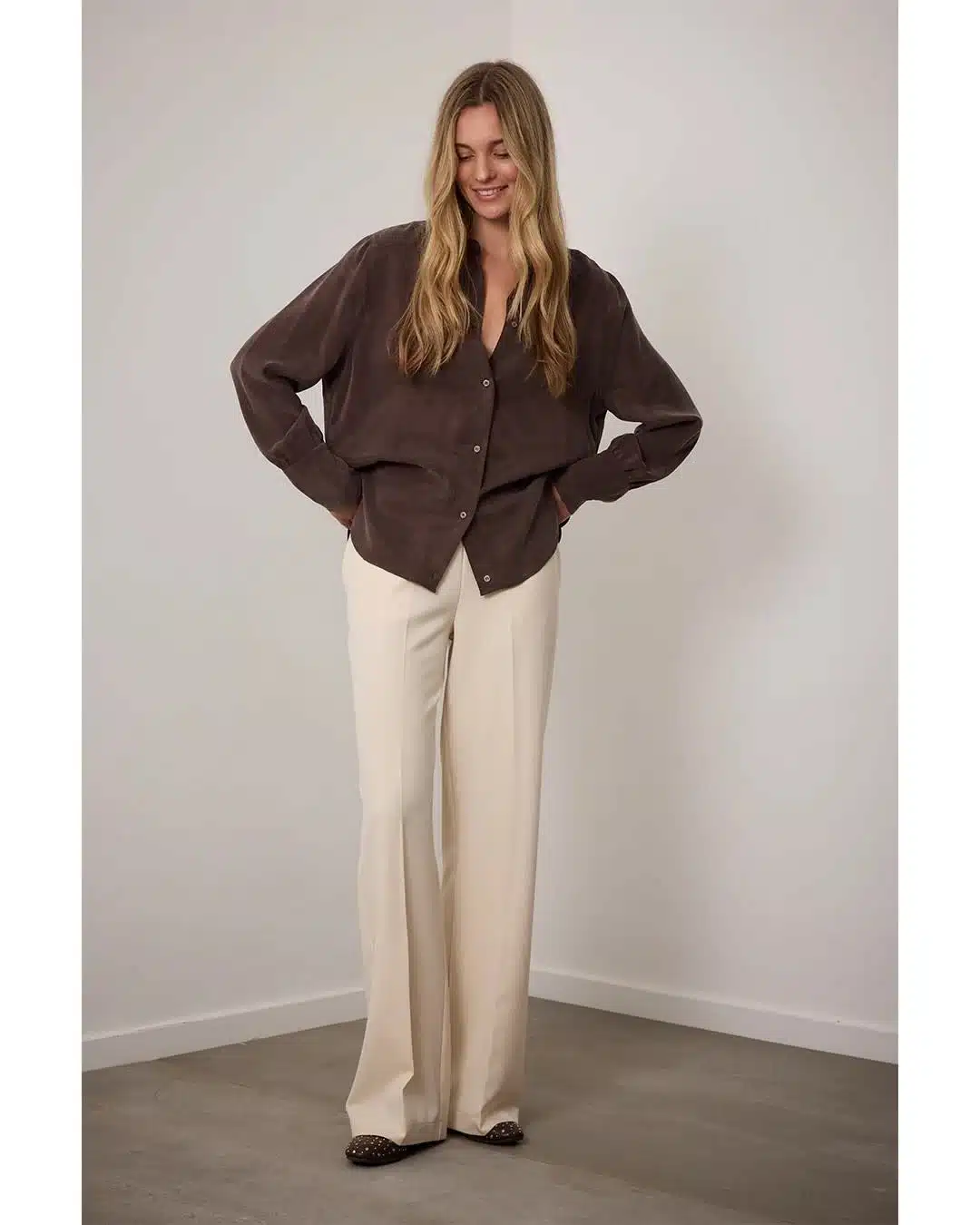 Carmelia pants Solead Laminato - Ivory