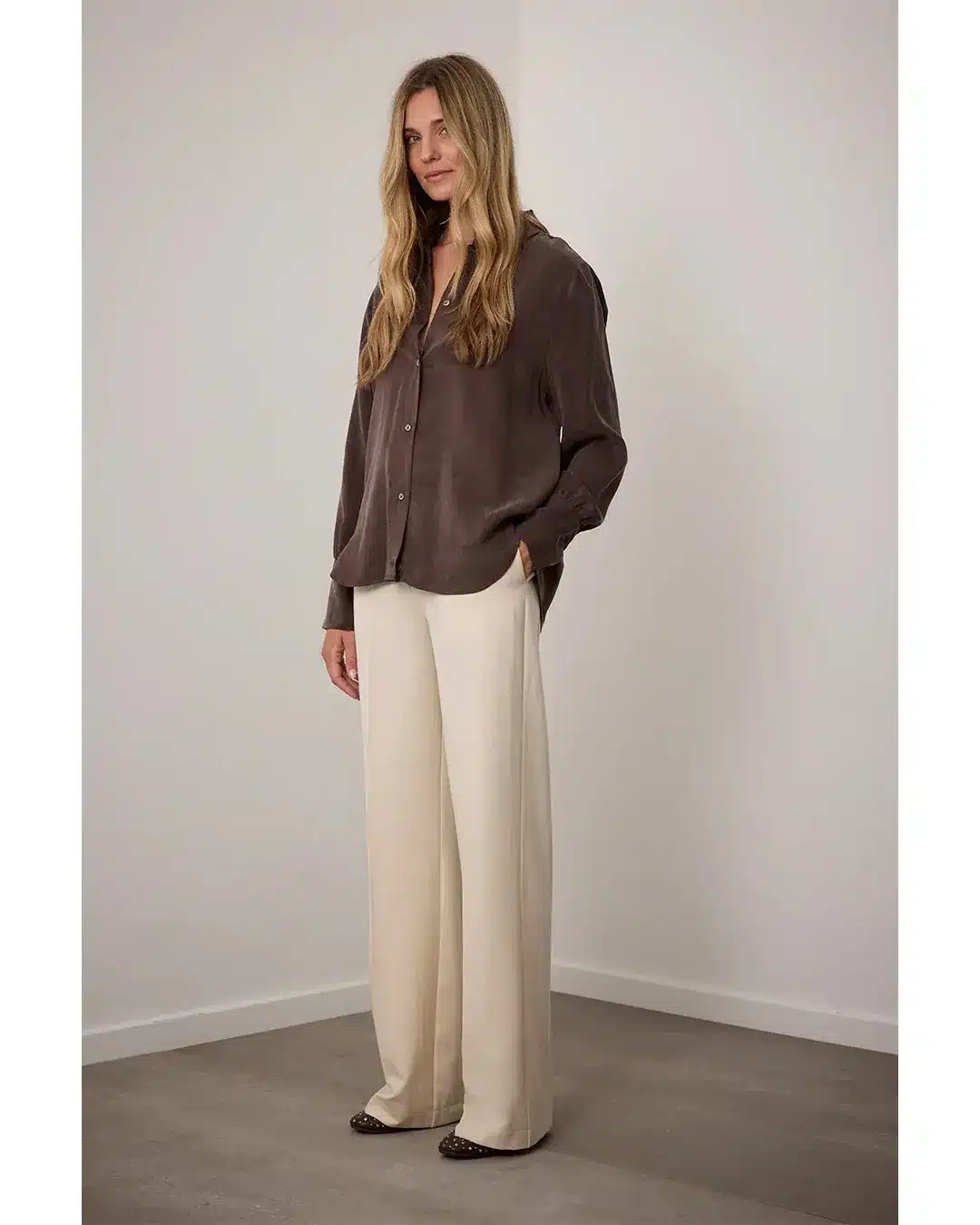 Carmelia pants Solead Laminato - Ivory