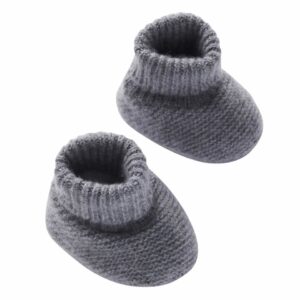 Cassidy baby slofjes – Medium Grey Melange One size